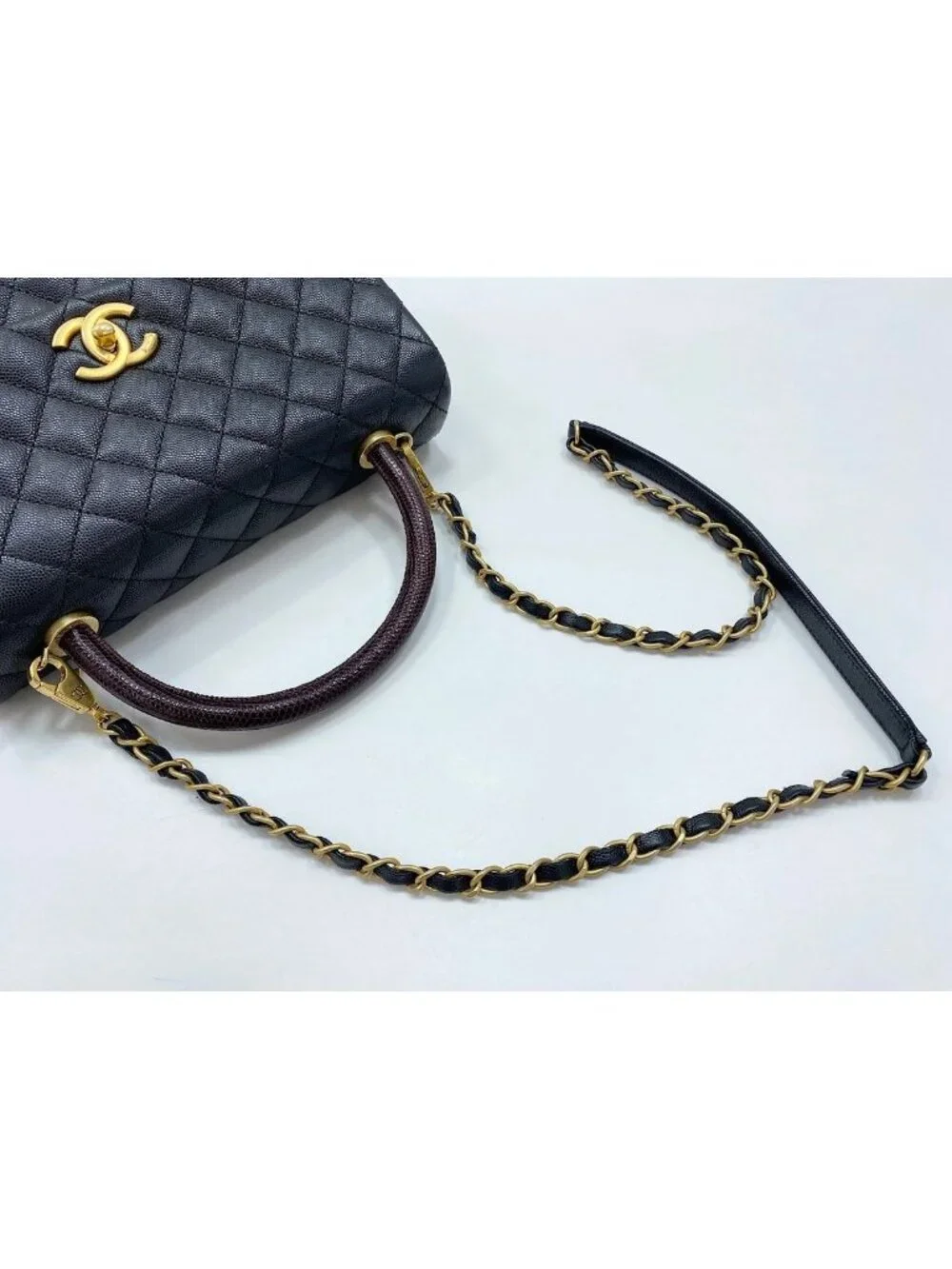 Chanel Shoulder Bag Quilted Coco Handle